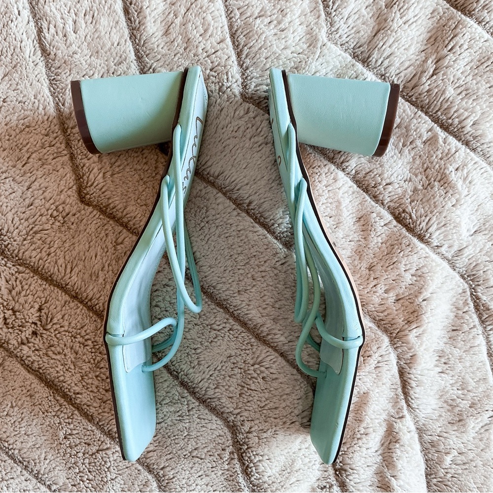 Lulus Jocelynn Aqua Strappy High Heel Sandals - Picture 6 of 11
